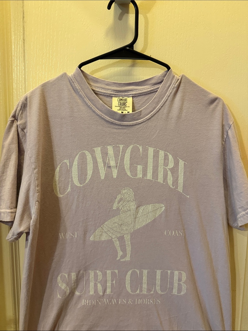 Comfort Colors Lilac Cowgirl Surf Club Graphic Tee - Kids
